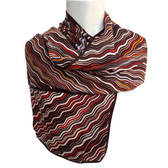Missoni Accessories - Missoni 100% Silk Scarf 🇮🇹 – Iconic Wavy Stripe Print – Made in Italy